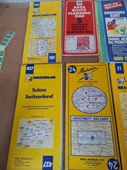 Vintage Michelin/AA Road Maps/ Guides Europe Joblot