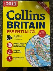 Collins Britain Essential road atlas Maps hardback Vgc Book See Pics