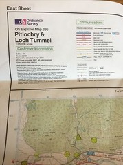 2007 Ordnance Survey Explorer Map 386 Pitlochry And Loch Tummel (incl Aberfeldy