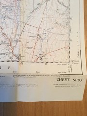 1958 Ordnance Survey Provisional First Series Map SP03 Stanway , Gloucestershire
