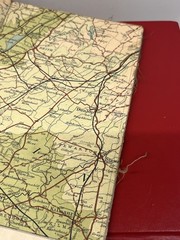 Antique 1924 Bartholomew’s Half Inch to 1 Mile Cloth Map, No 7 Glasgow and Clyde