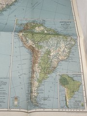 Vintage National Geographic Map South America December 1937