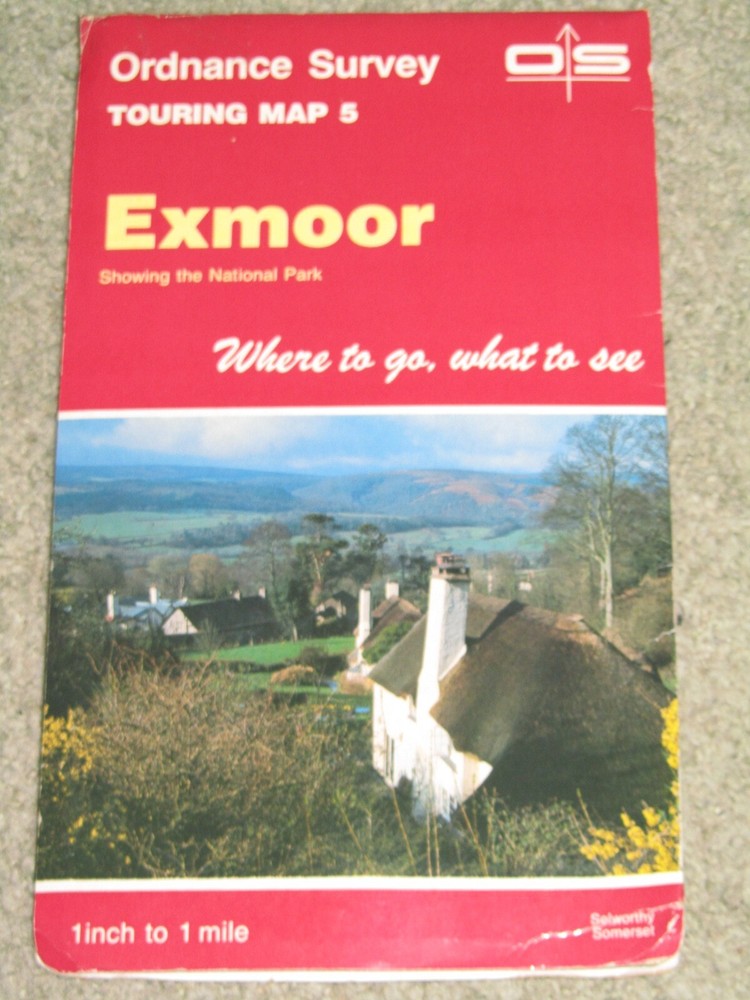 OS Ordnance Survey 1″ Touring Map 5 – Exmoor – 1990 edition