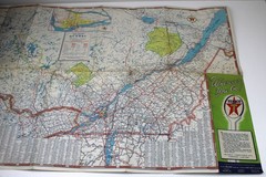 TEXACO Quebec & Maritime Provinces Road Map 1951 Canada Montreal Nova Scotia