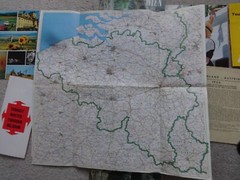 Vintage job lot tourist guides maps Belgium touring map hostellers youth Italy