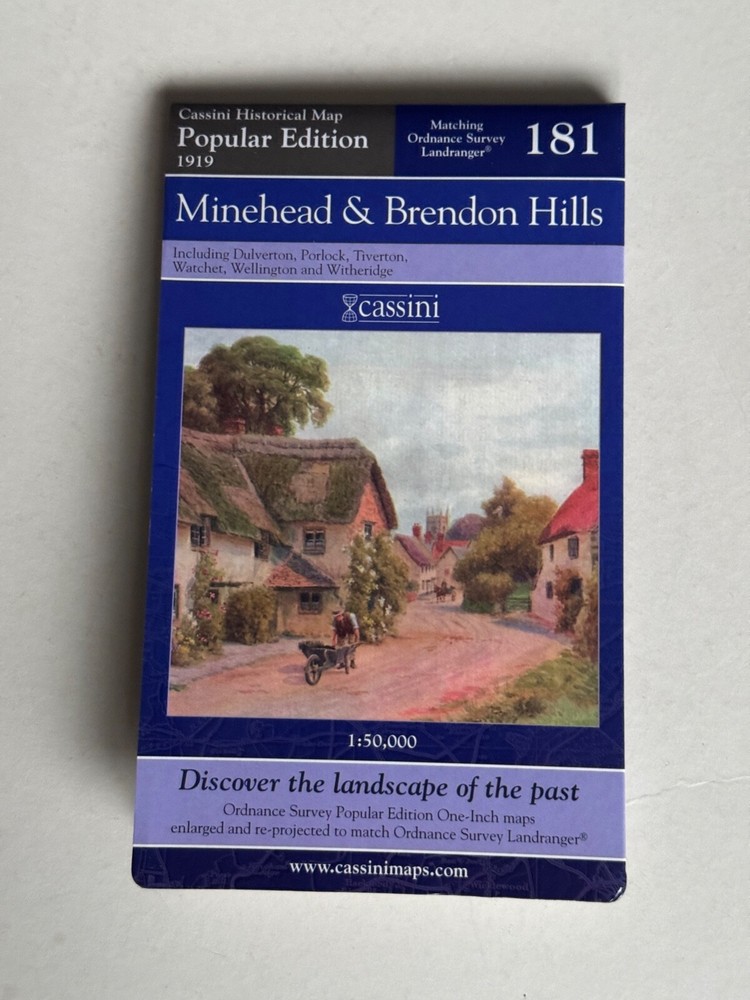 Cassini Historical Map, Minehead & Brendon Hills 1919 ( Reprint 2007 ) no: 181
