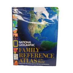 vintage 2002 nat geo family reference atlas of the world hard cover book.