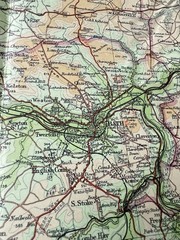 Bartholomew’s Map N Somerset Bristol Bath Vintage 40s 1946 Paper ½” Free Post UK