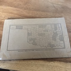 Vintage Rare 1938 McIntosh County Oklahoma Soil Survey US Dept Agriculture Map