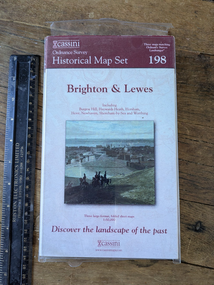 Cassini Historical Map Set. 3 Maps Matches O.S. Landranger 198. Brighton & Lewes