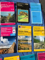JOB LOT 18 x OLD BRITISH MAPS TITLES AS PICS. BRECON WALES DARTMOOR BRISTOL ET