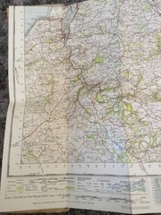 1946 Ordnance Survey New Popular Edition One Inch Cloth Map Barnstaple