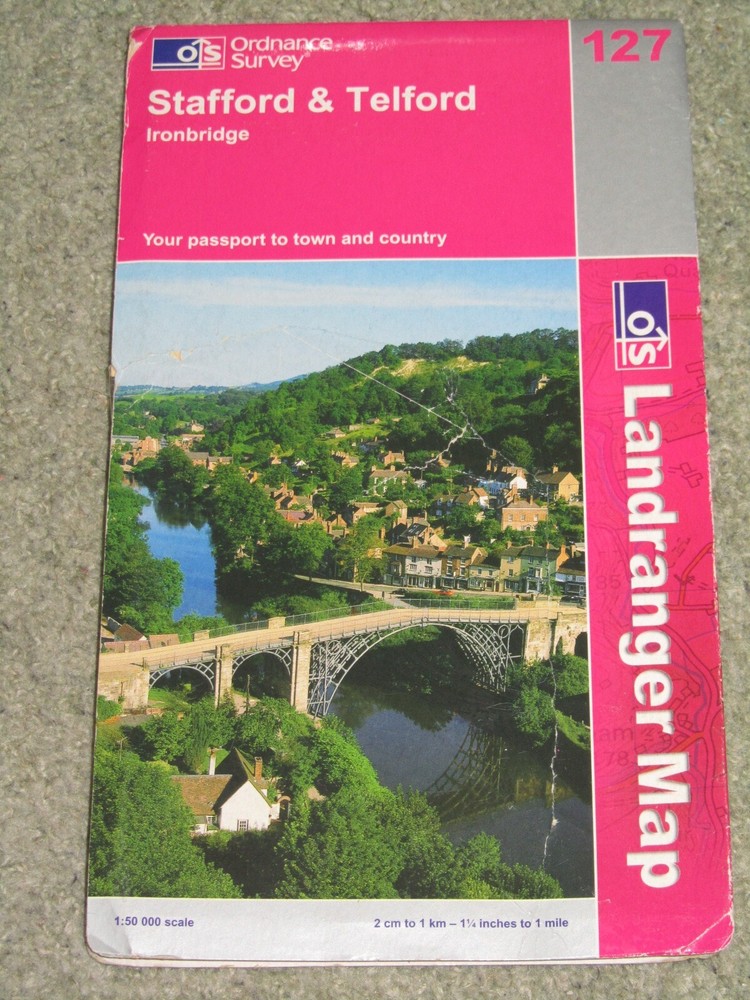 OS Ordnance Survey Landranger Map Sheet 127 Stafford & Telford – 2002