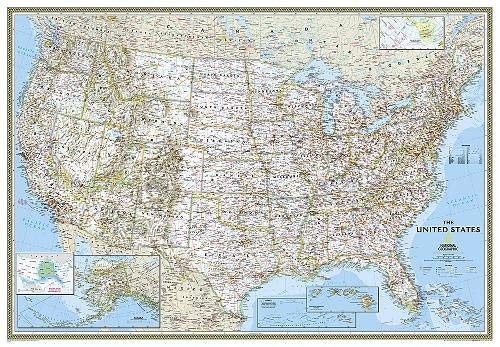 NATIONAL GEOGRAPHIC: UNITED STATES CLASSIC ENLARGED WALL By National Geographic