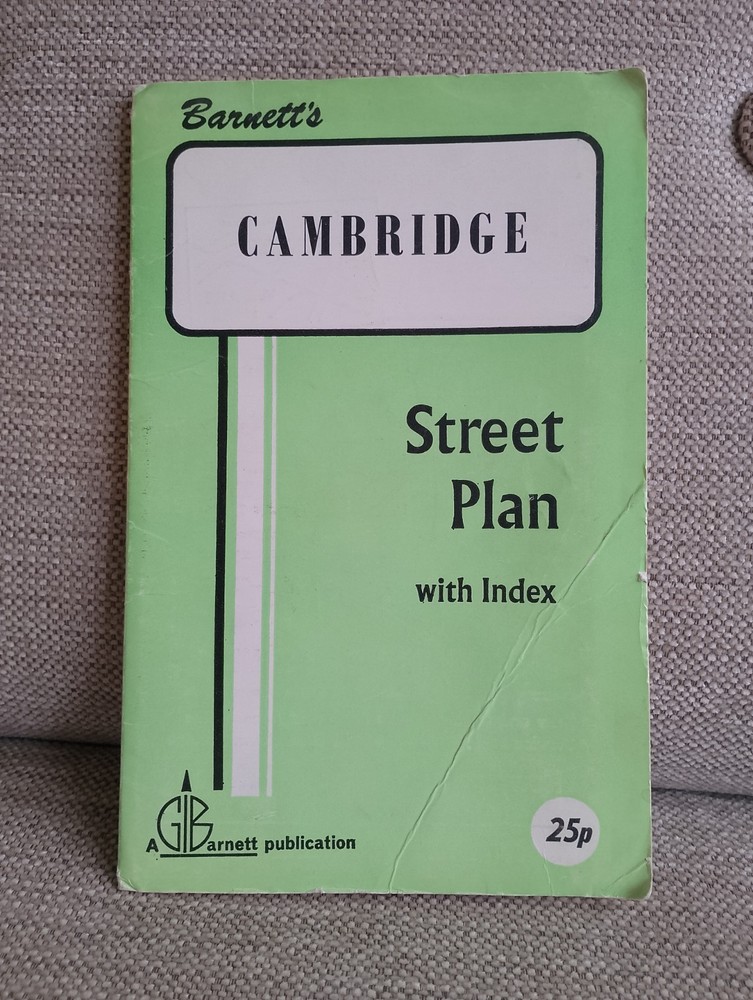 G.I. Barnett’s Street Plan with Index – Cambridge – c.1970s