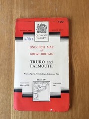 1961 Ordnance Survey One Inch Seventh Series Map 190 Truro And Falmouth