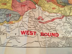 Vintage International Correspondence School Map West Bound Freight Rates