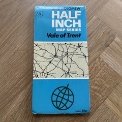 VALE OF TRENT Bartholomew Half Inch Map No 24 1969 Leicester Lichfield Masefield