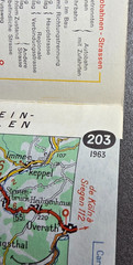 Michelin Map, No 203, ALLEMAGNE – GERMANY 1963 1:200 000