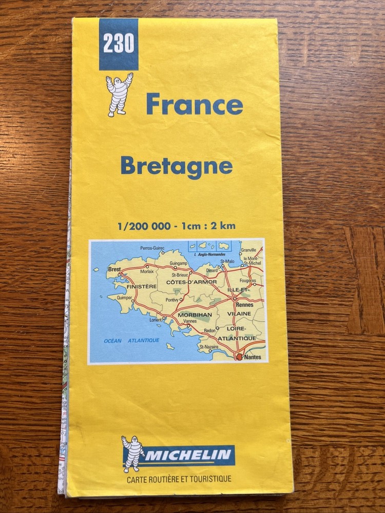 France – Michelin Map Bretagne Brittany Sheet 230 – 1999/2000