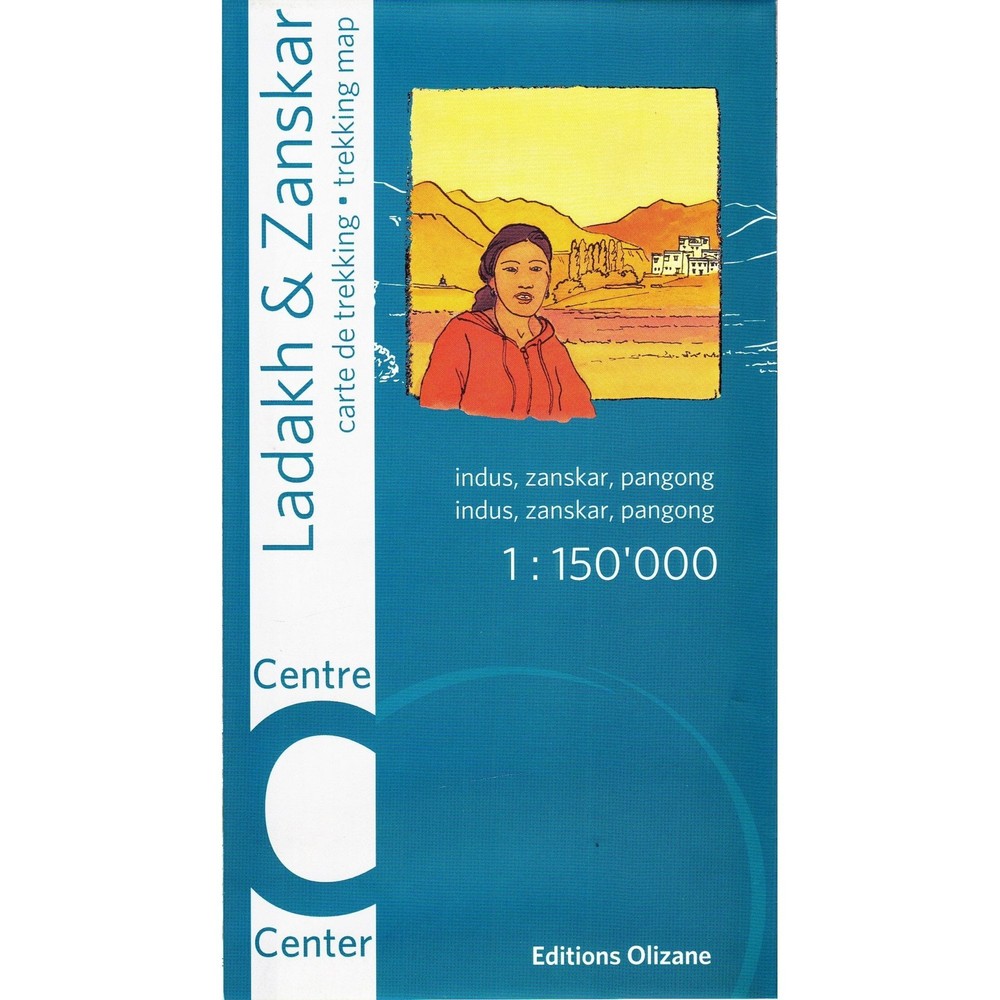 India Ladakh & Zanskar Centre Himalaya Trekking Map 1:150K