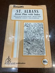 3 x Barnett’s St Albans Luton Bedford Street Plan with Index, 1970’s + HERTS map
