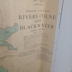 Admirality Chart x3 River Colne and Blackwater Navigational Charts 1990 Wall Map