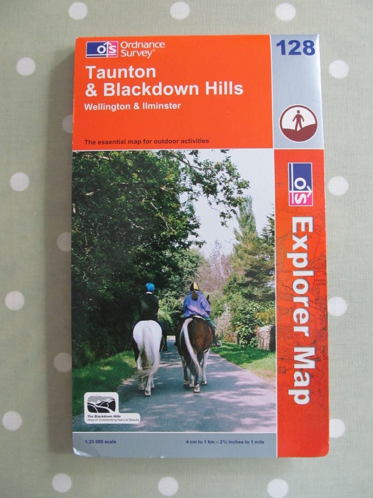 OS EXPLORER MAP 128 TAUNTON & BLACKDOWN HILLS ORDNANCE SURVEY