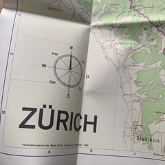 Vintage Mid Century Zurich City Guide Booklet & Fold-out Map German 1958