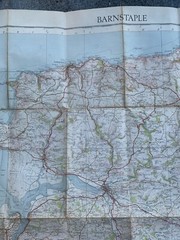 OS 1936 Ordnance Survey One Inch Fifth Edition Cloth 1″ Map 118 Barnstaple.