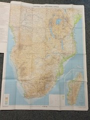 Africa, Central and Southern, Bartholomew World Travel Map, 1975, c. 102 x 78cm