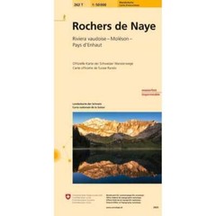 Switzerland map 262T: Rochers de Naye + Moléson hiking trekking 1:50K