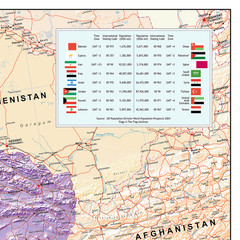 Map of the Middle East – Political Wall Map, Middle East Map