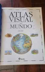 Large Atlas Visual Del Mundo Ex Lib HC Vintage