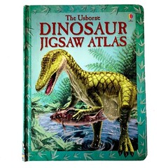 Usborne Dinosaur Jigsaw Puzzle Book Atlas Continents with Discovered Dinosaurs