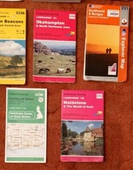 Large Collection/Job lot Of Vintage GB Ordnance Survey Road & Street Maps ( No.2