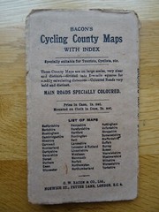 Durham – Old Folding County Map – by G W Bacon – Poor condition