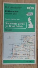 pathfinder maps: kilkhampton sheet 1273 map  folded map 1990 by ordnance survey