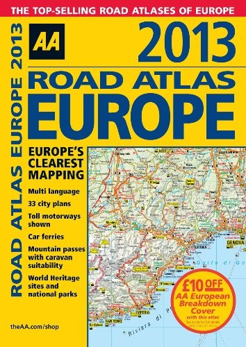 AA Road Atlas Europe 2013 by AA Publishing Paperback / softback Book The Fast