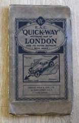 RAC Quickway Motoring Map of LONDON & Outer Districts Fold Out Colour Transport