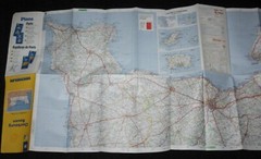 France – Michelin 1:200,000 Map – Cherbourg & Rouen – Sheet 54 – 1986