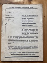 MOTORING MAP CARTE ROUTIERE KARTE FUR KRAFTFAHRER (circa 1937) Norway Sweden etc