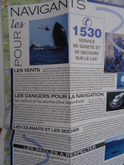 LAC DE GARDE CARTE TOURISTIQUE. En Francais. 95cm x 68cm. Informations Navigants
