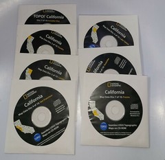 National Geographic Topographical California – 10 CD-ROMS (2003)!