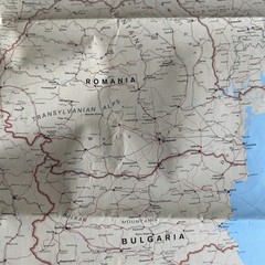 Vintage Map Eastern Europe Transportation 1991 Folded