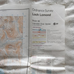 Loch Lomond Scotland OS Ordnance Survey 1:50000 1st ser map sheet 56, 1976