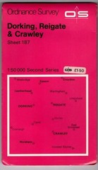 1:50,000 Second Series Sheet 187 Dorking, Reigate & Crawley : Ordnance Survey