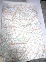 Folding Road Map of Switzerland and Northern Italy – Scale 1:600,000