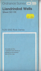 Ordnance Survey 1:25,000 First Series Map Sheet SO 06 Llandrindod Wells