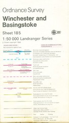 OS 1:50,000 Landranger map – Sheet 185: Winchester and Basingstoke